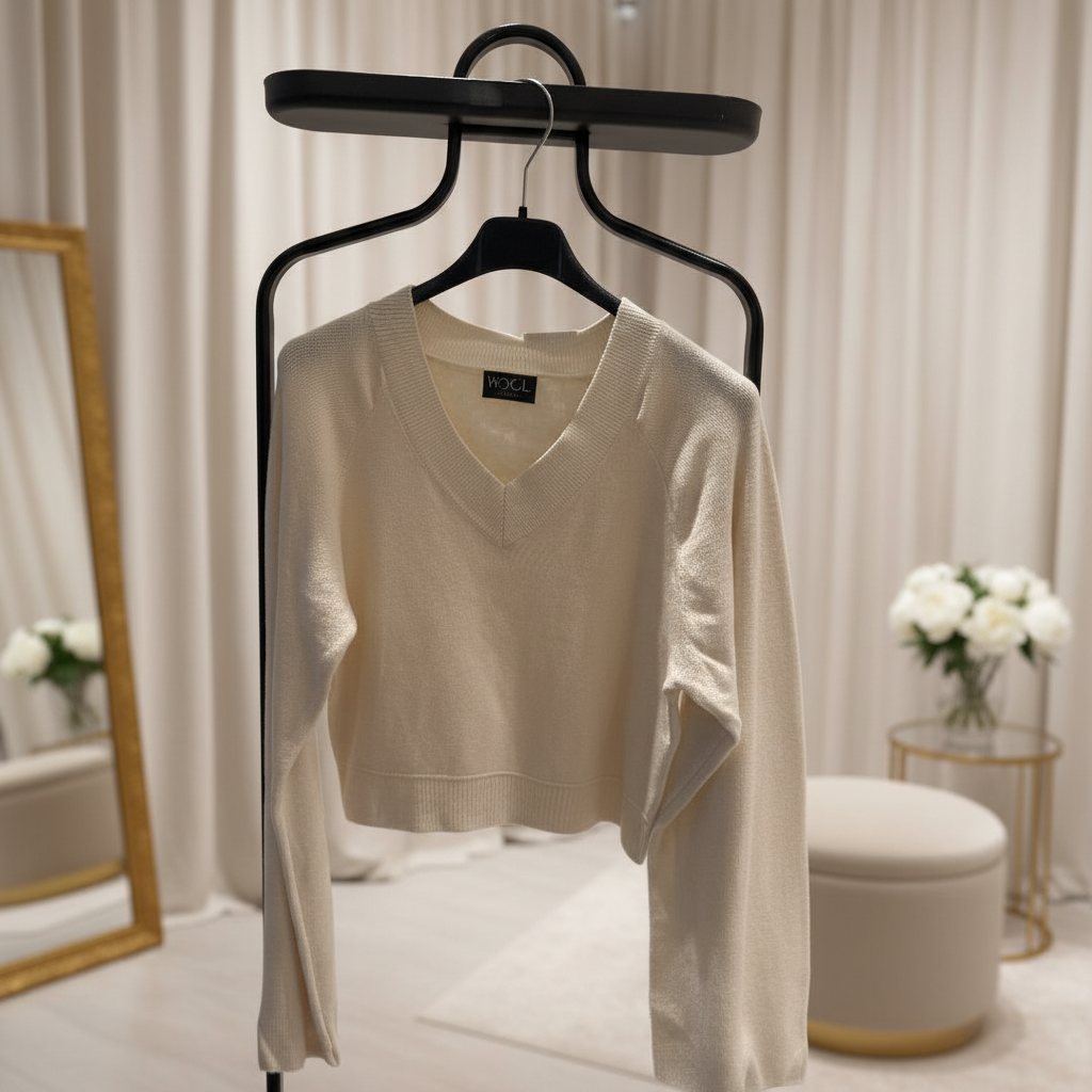 Sweat Malha Decote V Manga Comprida – Confortável e Versátil