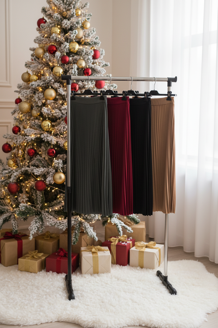 Saia Plissada — Elegância Intemporal