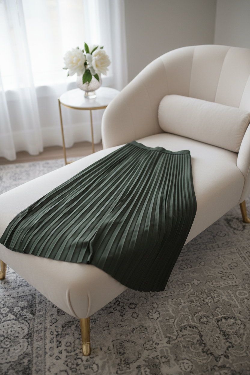 Saia Plissada — Elegância Intemporal